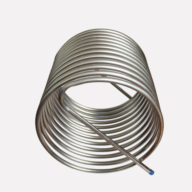 Stainless Steel Coil Processing Custom Curved Air Energy Water Tank Heat Exchange Steam 304 Spiral Condensing Coil Cooling Double-Layer Pipe