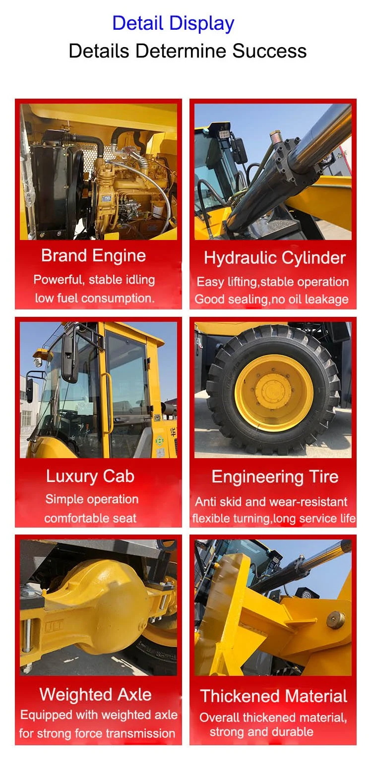 Quality Front End Wheel Loader 3 Ton Payloader Machine for Mucking