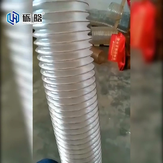 Aspirapolvere PU Poliuretano Ventilazione Tubo flessibile per condotto d'aria per aspirapolvere/Tubo flessibile di aspirazione flessibile in PU Tubo flessibile in PVC Filo di acciaio PU Raccolta polvere per router CNC
